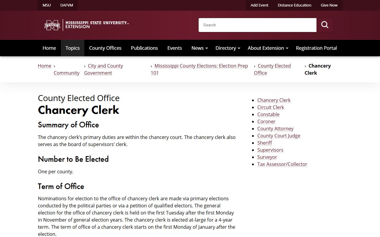 Lawrence County chancery clerk court records office