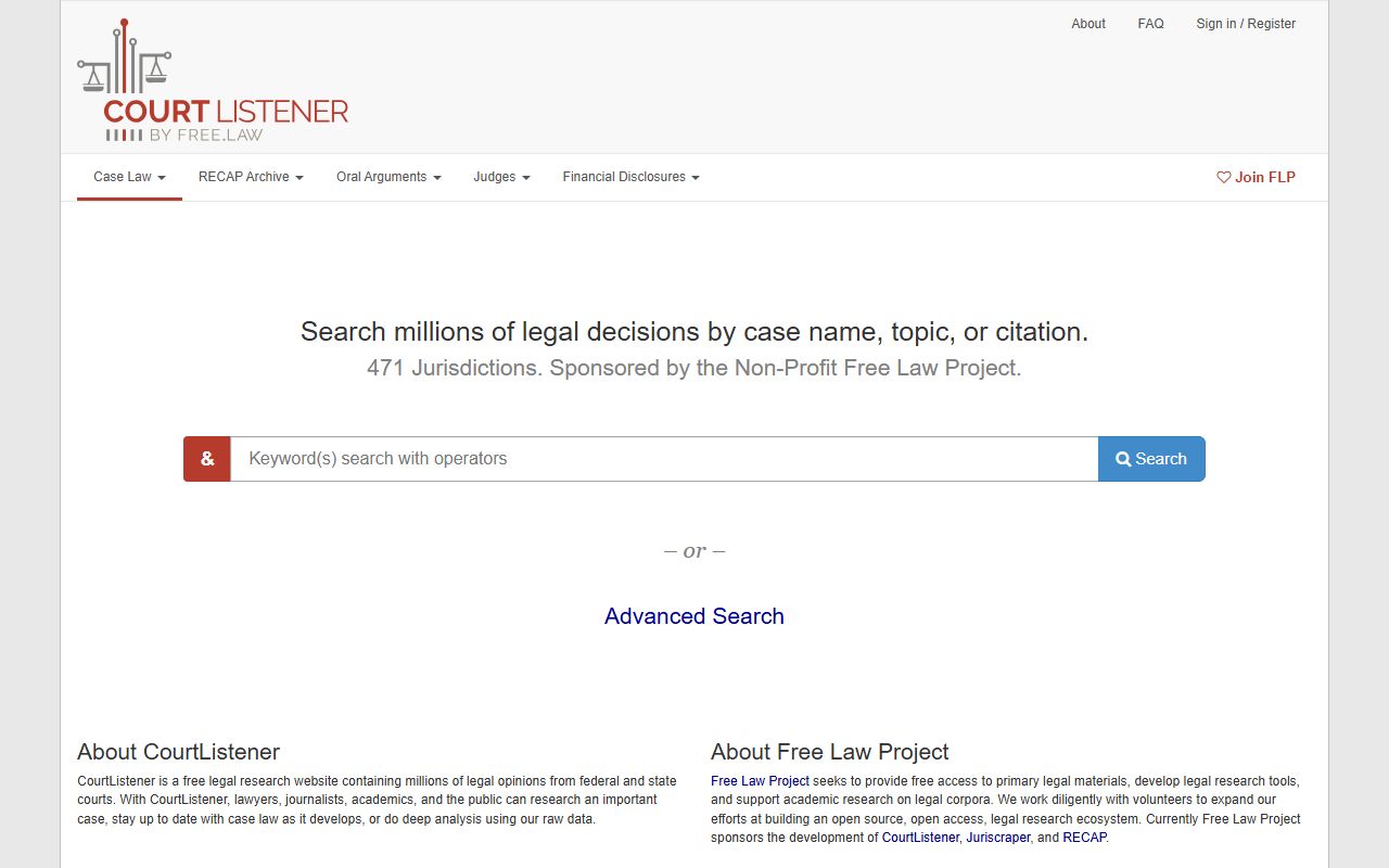 Lawrence County court records research through the CourtListener legal database