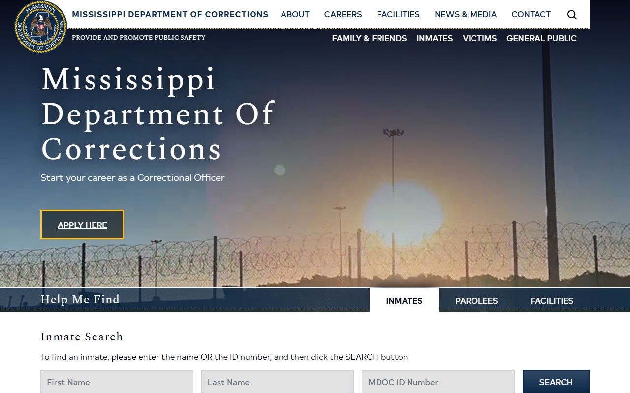 Lawrence County inmate records search through the Mississippi MDOC system